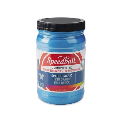Speedball Opaque Fabric Ink - Topaz Blue - 32 oz