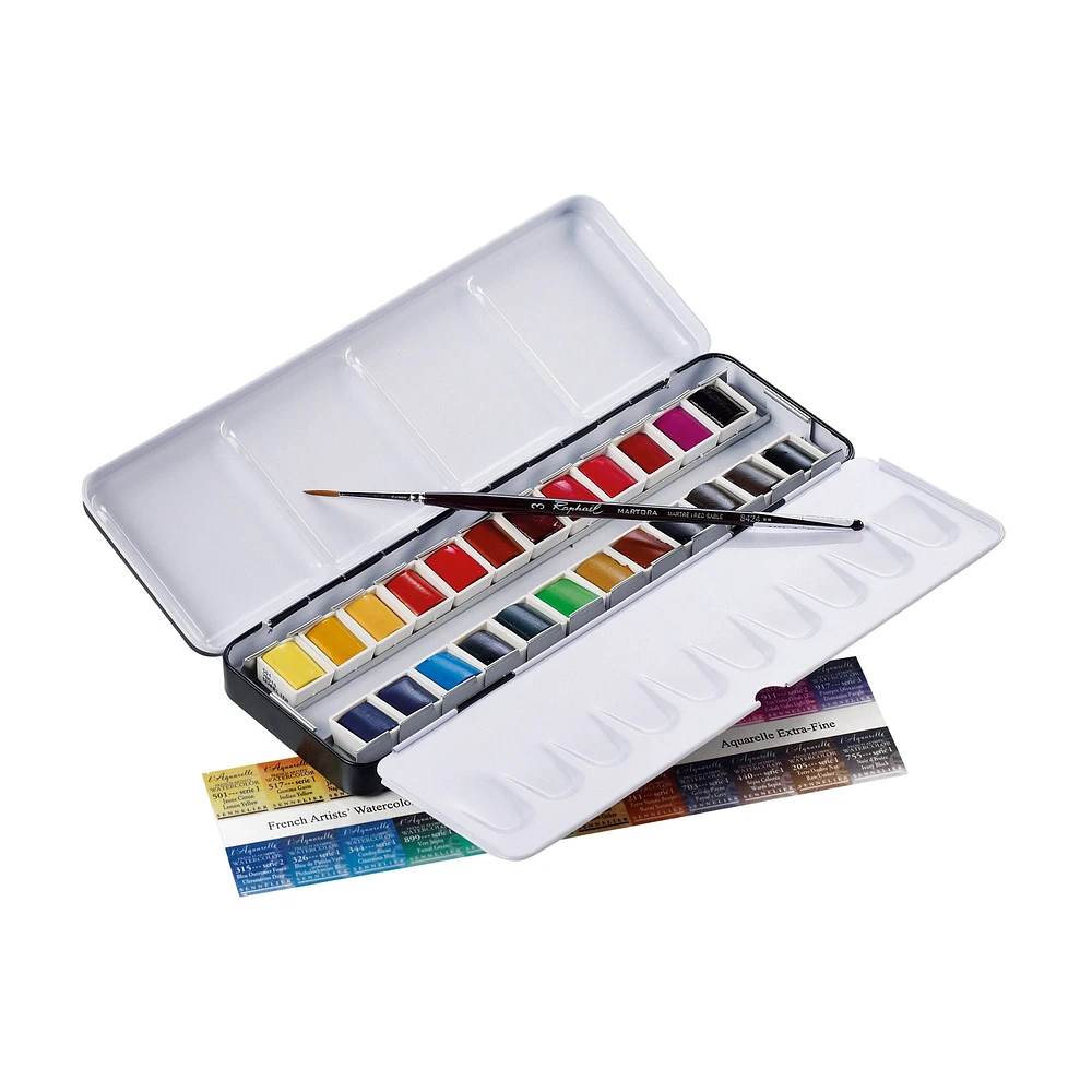 Ensemble aquarelle - 24 demi-godets