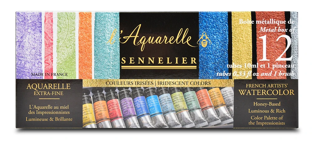 Ensemble l’Aquarelle - iridescent, 12 pièces