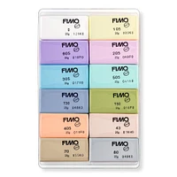 Ens. 12 pâtes à modeler FIMO® Soft - couleurs pastel