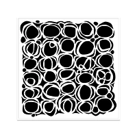 Mixed Media Stencil - Nested Circles, 6 x 6 in.