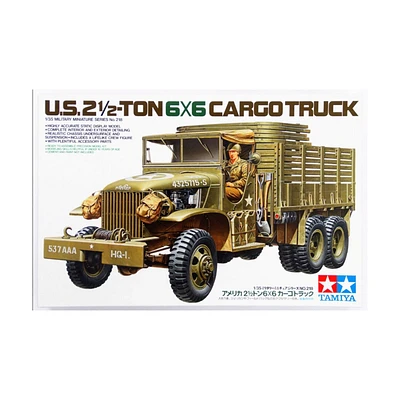 Ensemble modèle réduit - camion cargo américain 6 x 6 de 2,5 tonnes