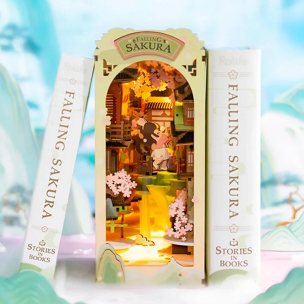 DIY Mini Book Nook - Falling Sakura