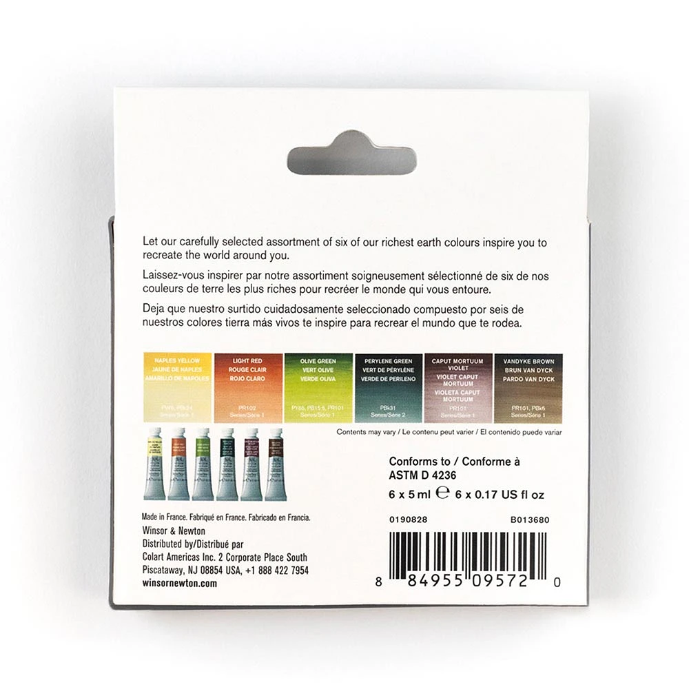 Professional Watercolour Kit - Rich Earth, 6 Pieces