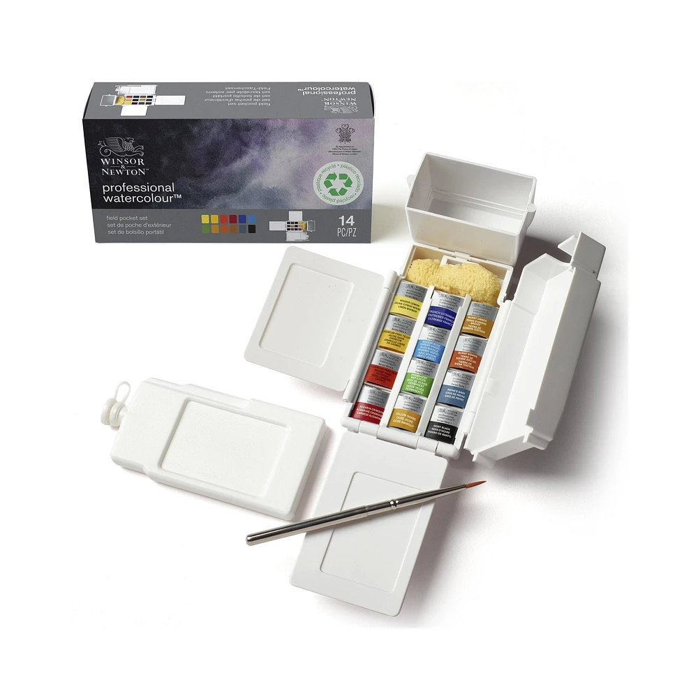 Professional Watercolour Kit - 12 Half Pans