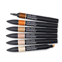 6-Piece Double-Tip Promarker Marker Set in Skin Tones