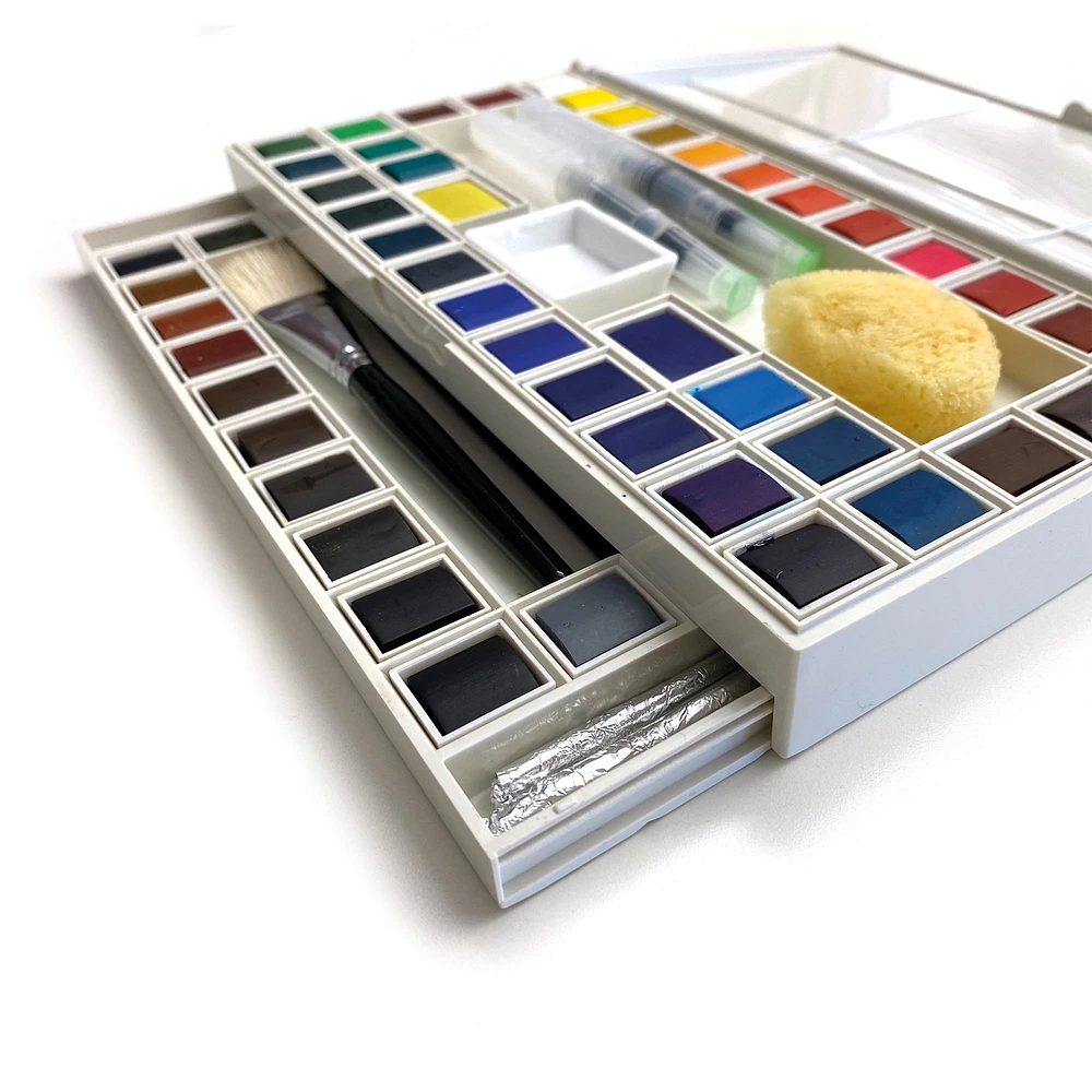 Watercolour Kit - 48 Half Pans