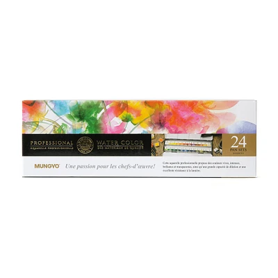 Professional Watercolour Kit - 24 Half Pans