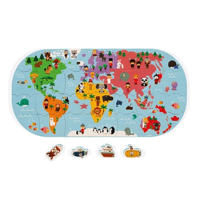 28-Piece Bath Puzzle - "Explorers Map"