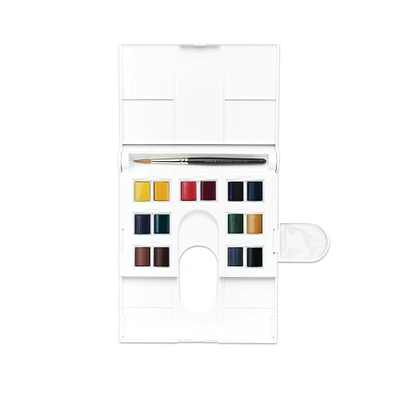 Professional Watercolour Kit - 14 Half Pans