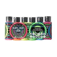 6-Piece Black Light Neon Acrylic Paint Set