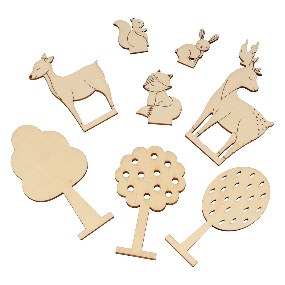 Kit créatif maison en bois avec animaux