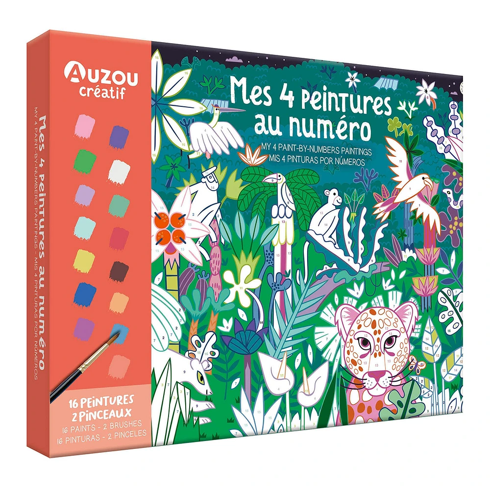 Mon coffret artiste 4 peintures à numéros - French Ed.