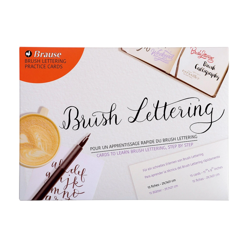 Cartes d'exercices Brush Lettering