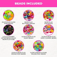 400-Pack Glow-in-the-Dark Beads - Neon