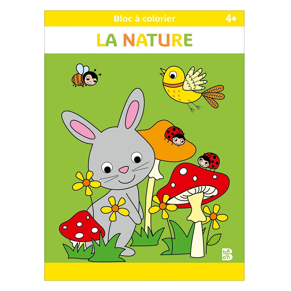 Bloc à colorier : La nature - French Ed.