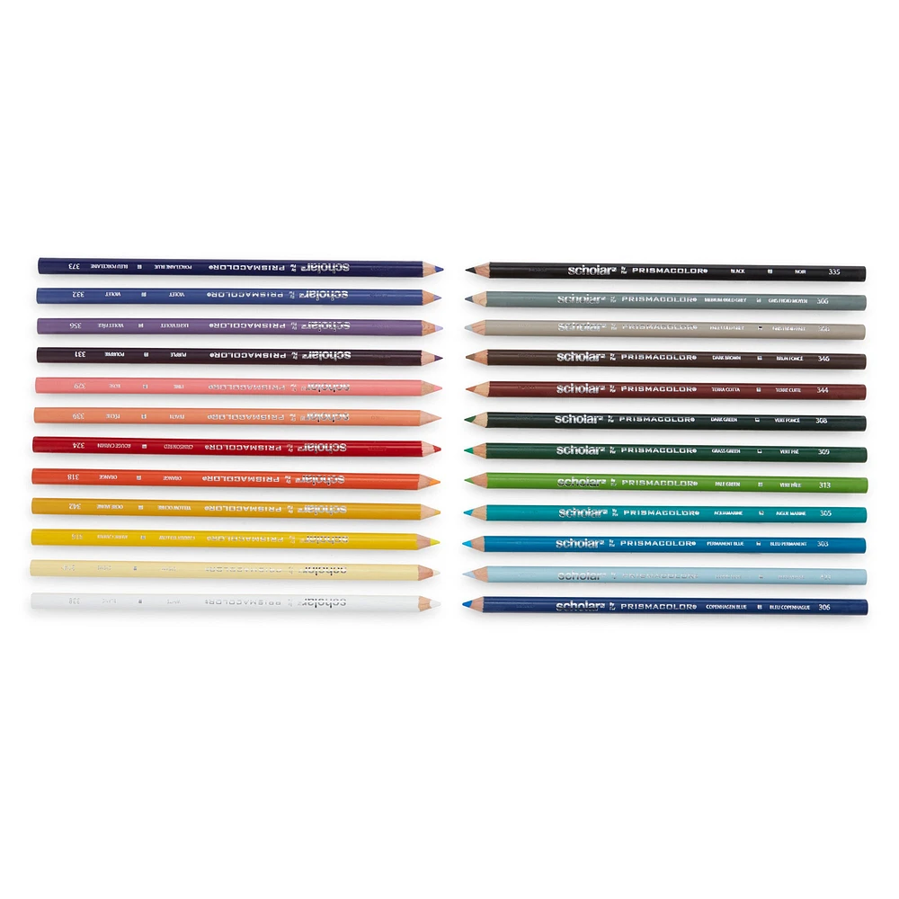 Ens. 24 crayons de couleur Scholar