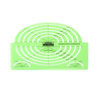 RapiDesign Template - Large Isometric Ellipses R124