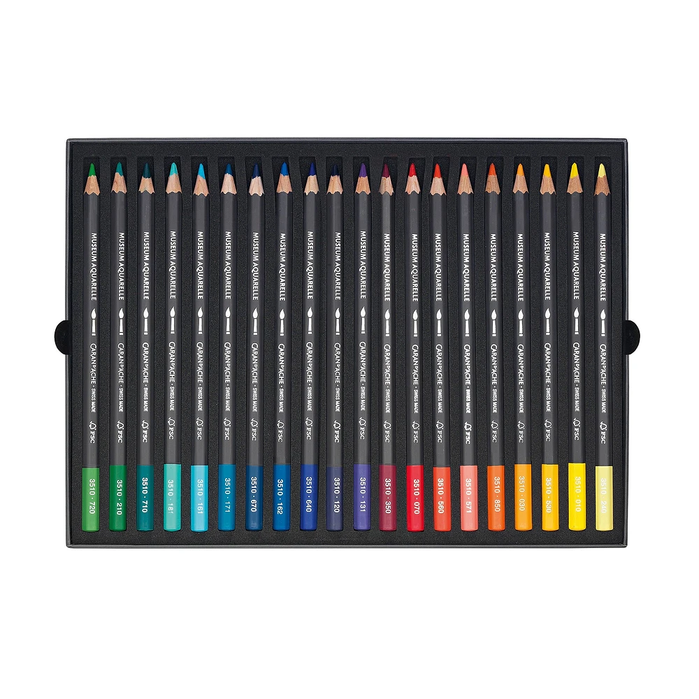 Ens. 40 crayons aquarellables MUSEUM