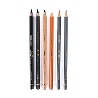 Set of 6 Conté Drawing Crayons