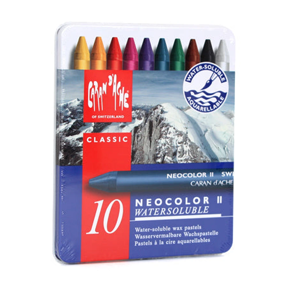 Neocolor II watercolour pencil set of