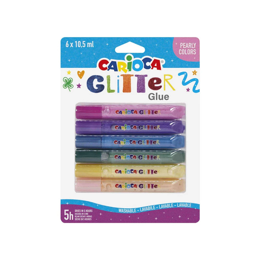 6-Pack Glitter Glues - 10.5 ml