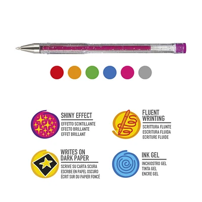 6-Pack Glitter Gel Pens