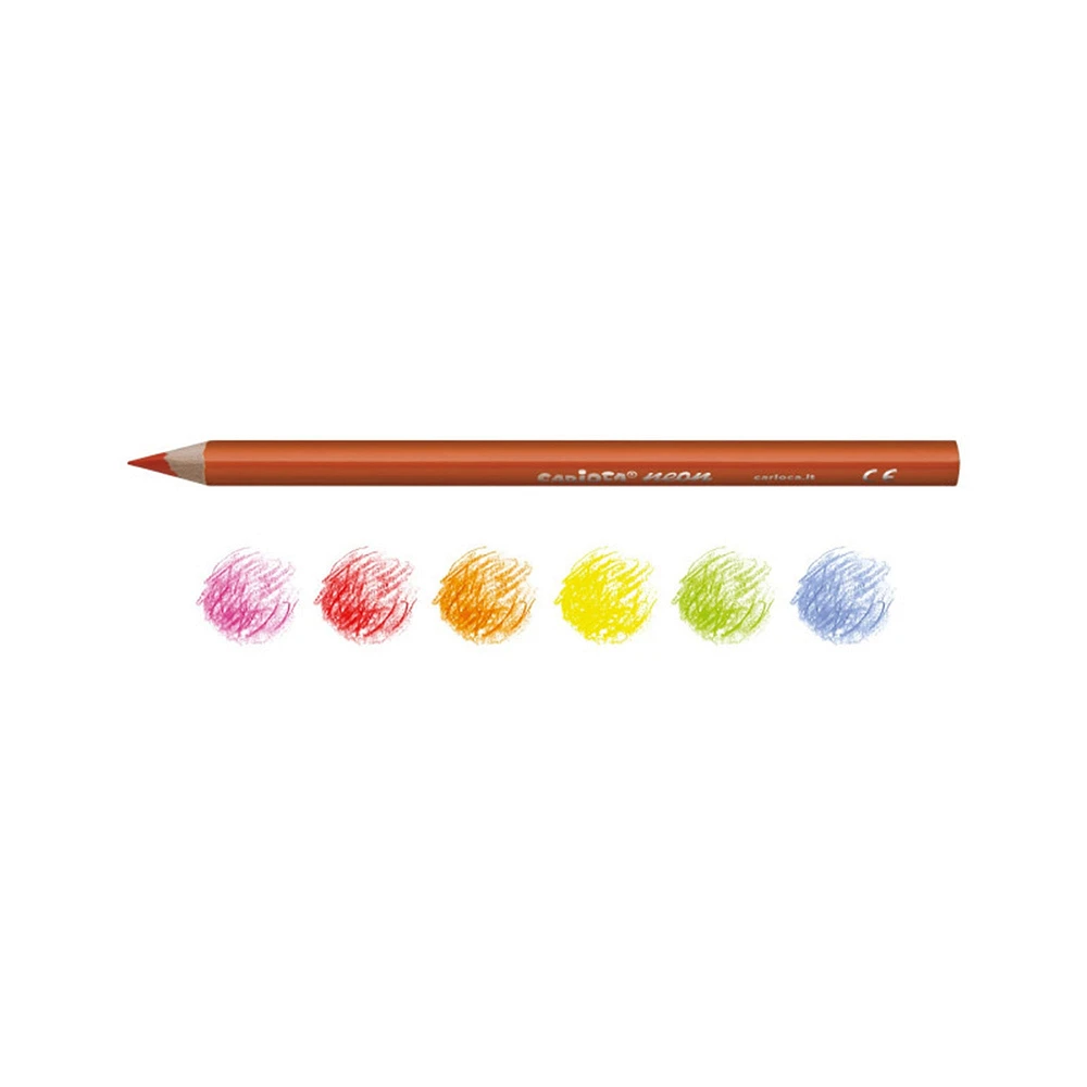 6-Pack Maxi Coloured Pencils - Neon