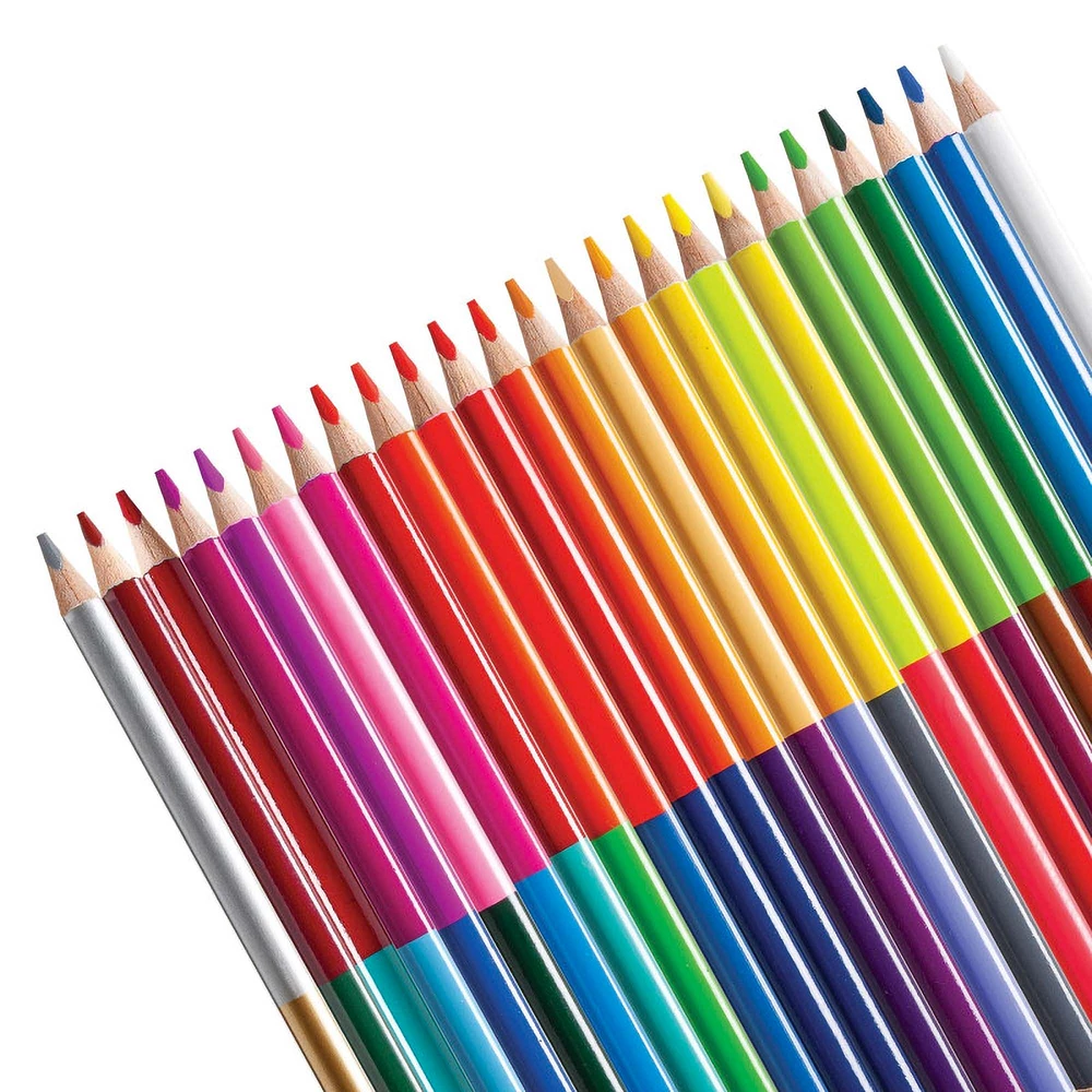 24-Pack BiColor Triangular Coloured Pencils