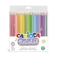 Ens. 24 crayons de couleur - pastel