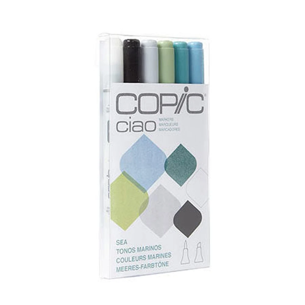 Set of 6 Copic Marker - Sea