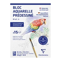 Bloc aquarelle prédessiné - animaux