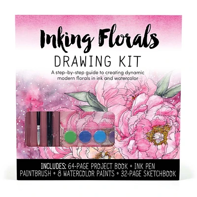 Inking Florals Drawing Kit - éd. anglaise