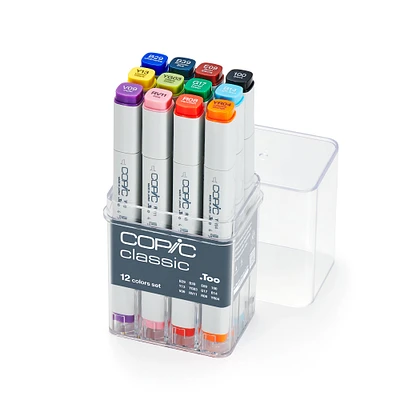 Ens. 12 marqueurs Copic Classic - couleurs de base 