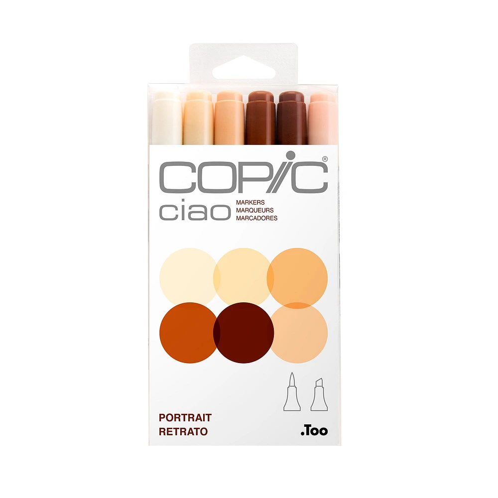 6-Piece Copic Ciao Marker Set - Portrait