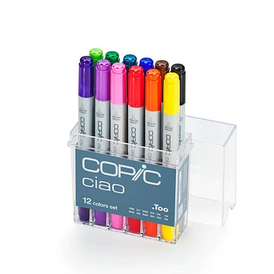 Copic Ciao Markers - 12-Piece Basic Set, V2