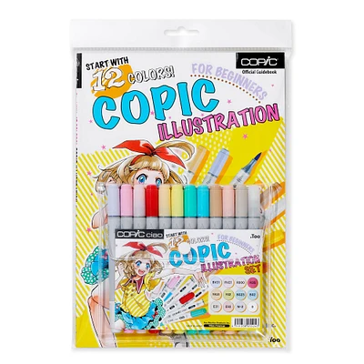 Ens. illustration marqueurs Copic Ciao - 12 couleurs