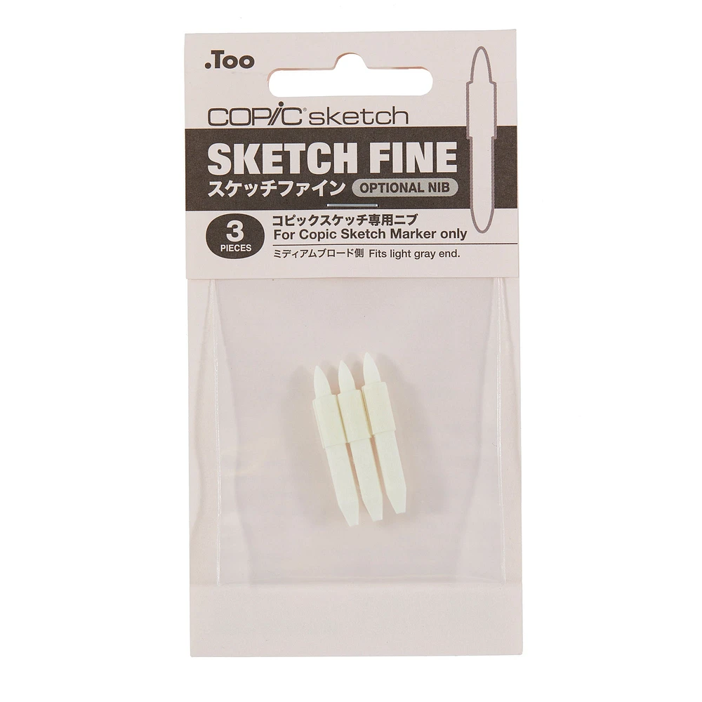 Pqt. 3 pointes de rechange pour marqueurs esquisse Copic - fine