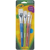 4-Pack White Taklon Paintbrushes