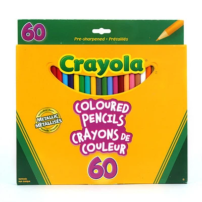 Ens. 60 crayons de couleur 