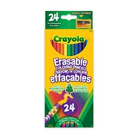 Ens. 24 crayons de couleur effaçables	