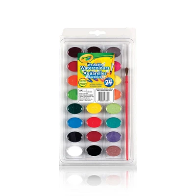 Ens. 24 aquarelles lavables