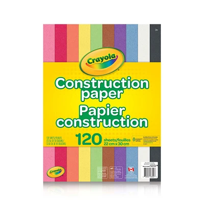 Bloc de papier construction - 120 feuilles