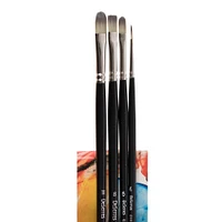 4-Piece Snow Synthetic Paintbrush Set - E