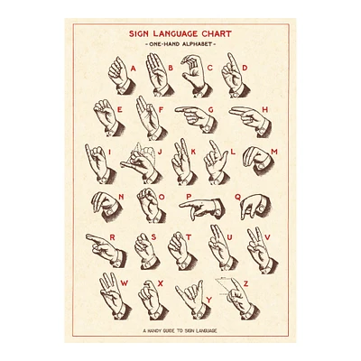 Decorative Wrap - Sign Language Chart