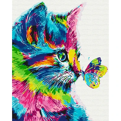 Kit peinture à numéros - « Chat en couleur »			 			