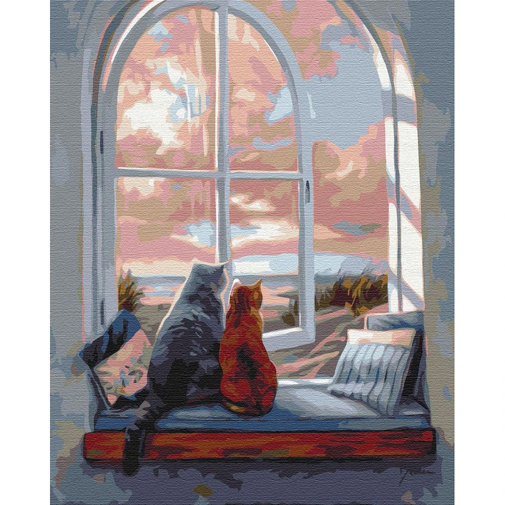 Paint by Numbers Kit - "Landscape for Cats"