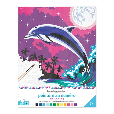 Peinture au numero dauphins - éd. française