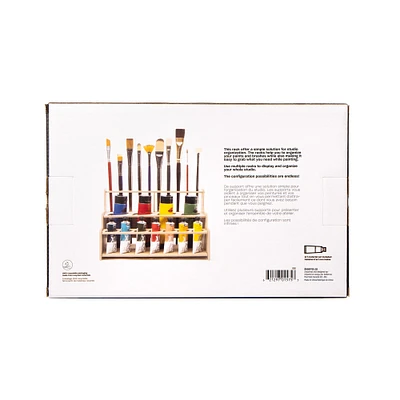 Straight Paint & Brush Rack