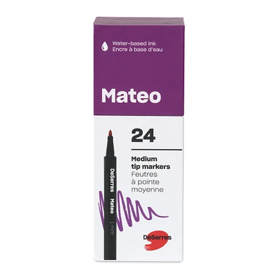 Pack Mateo Medium-Tip Markers Set